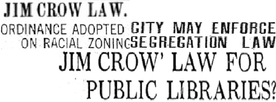 jim crow newspaper headlines